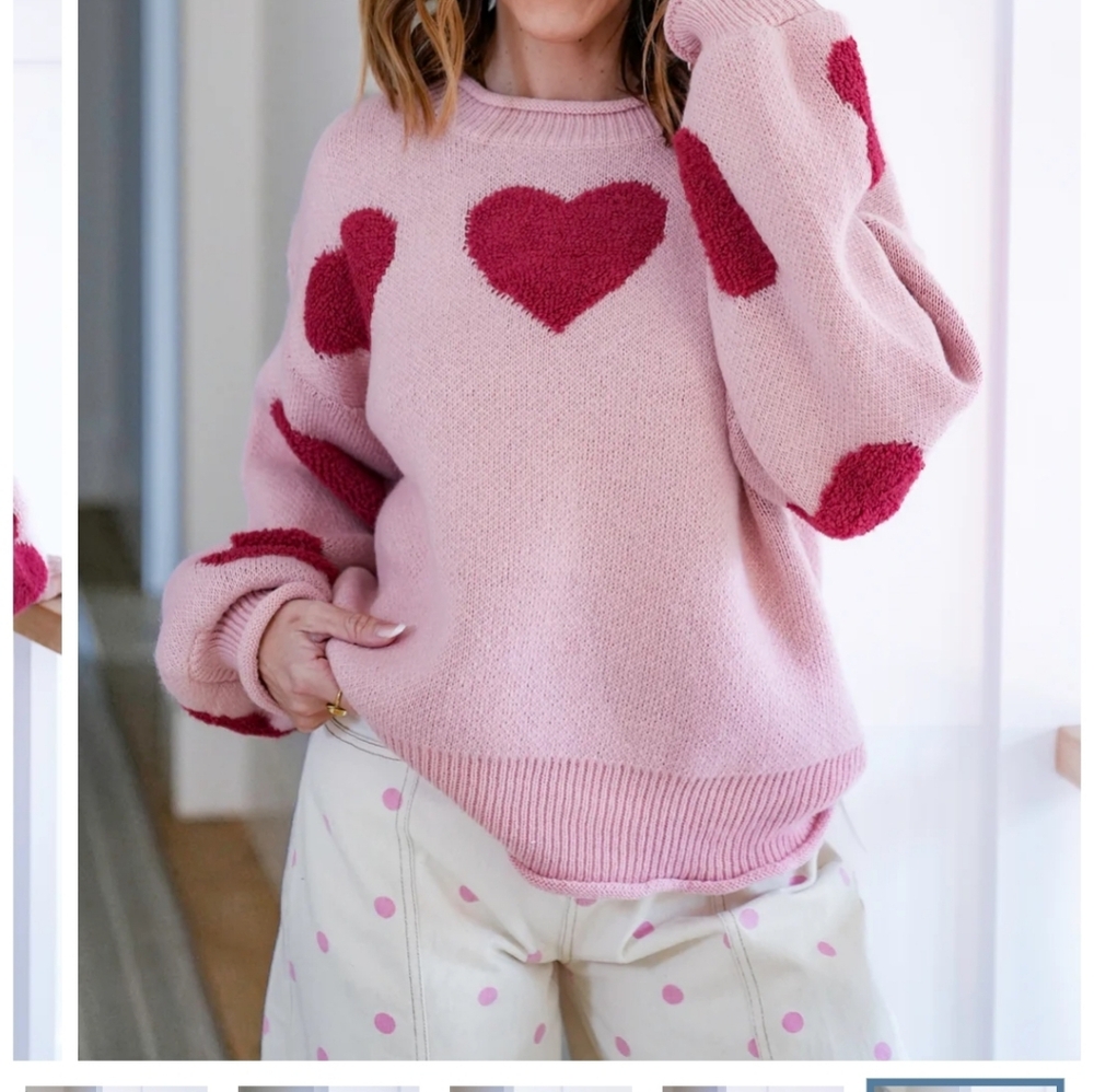 Heart Detail Sweater-NWT